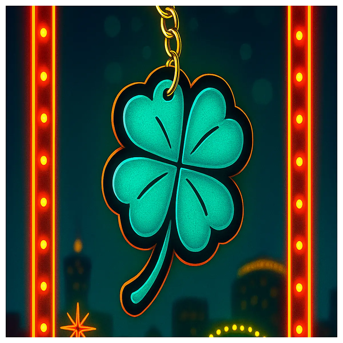 cute four leaf keychain lucky charm bag pendant for women girls gift