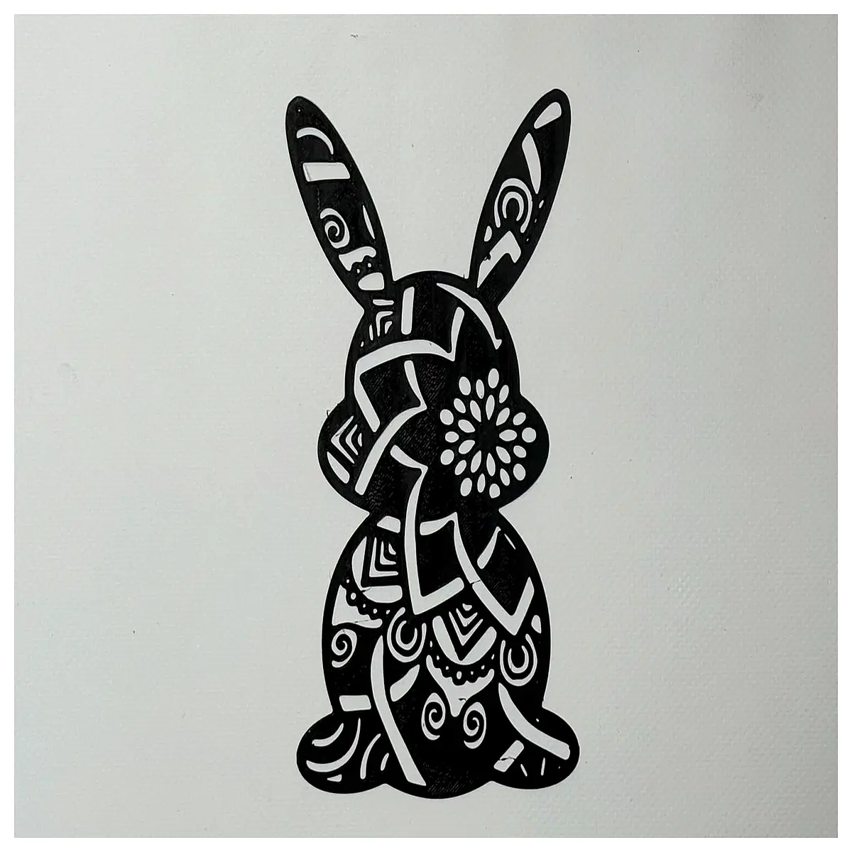easter bunny silhouette wall art spring home decor pastel rabbit shadow print for nursery easter themed room decoration