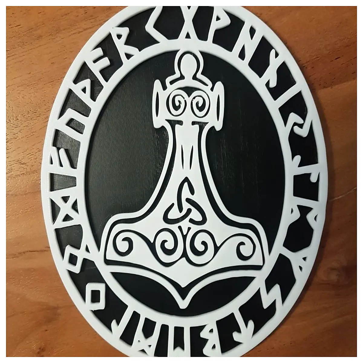 thor hammer mjolnir rune wall decals gaming room decor vinyl stickers for bedroom home