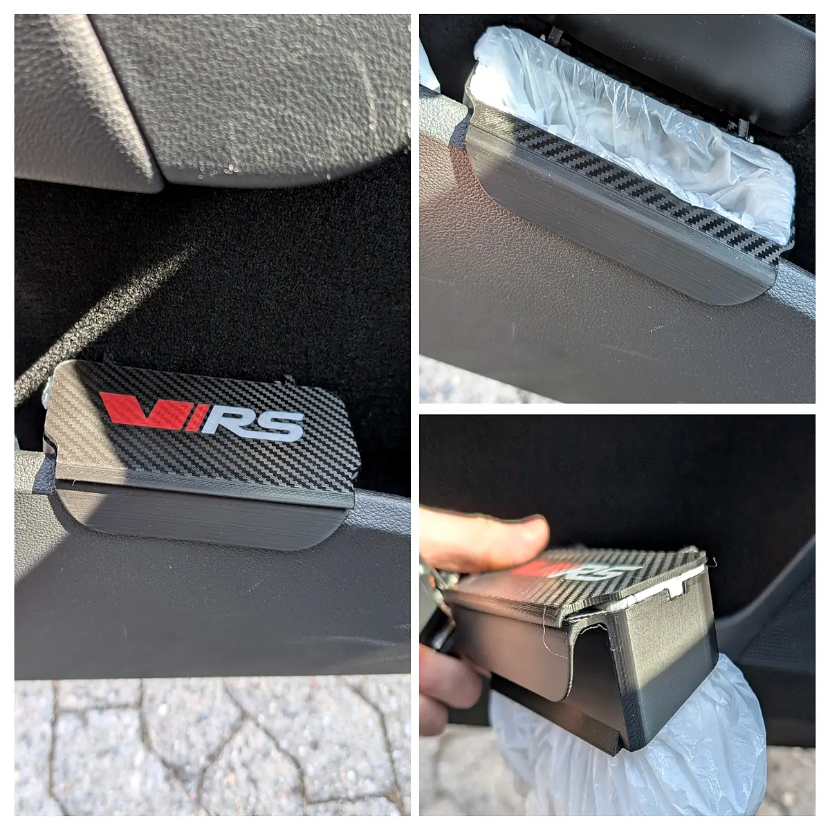 used vrs door trash can bin for car interior waste container