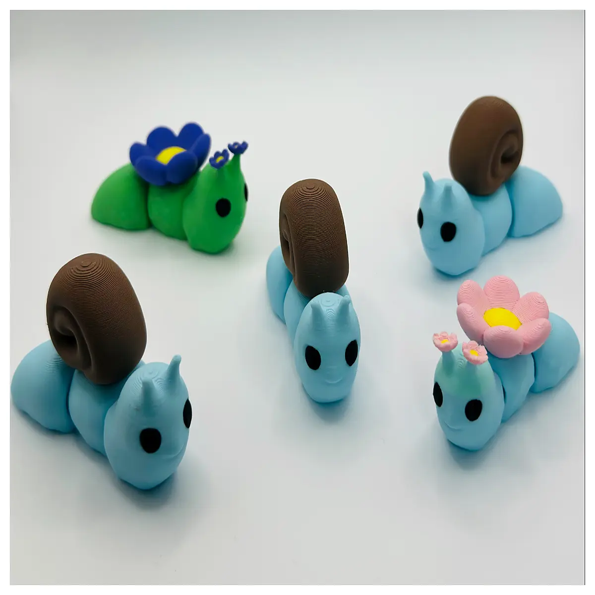 bendable snail toy for kids flexible rubber animal figurine squishy educational nature science prop