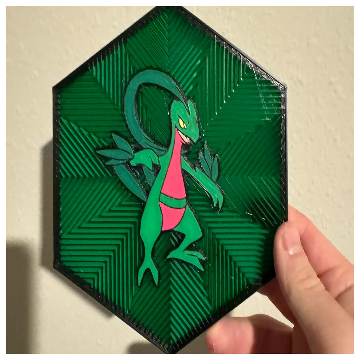 forest lizard hexagonal wall art decor for living room bedroom nursery boho home decoration