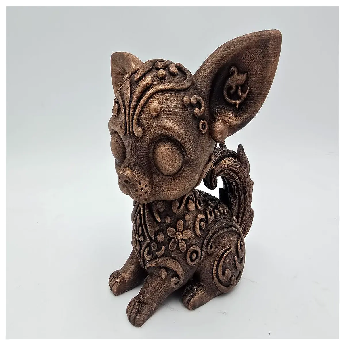 cute chihuahua dog figurine home decor resin statue for shelf small pet lover gift idea