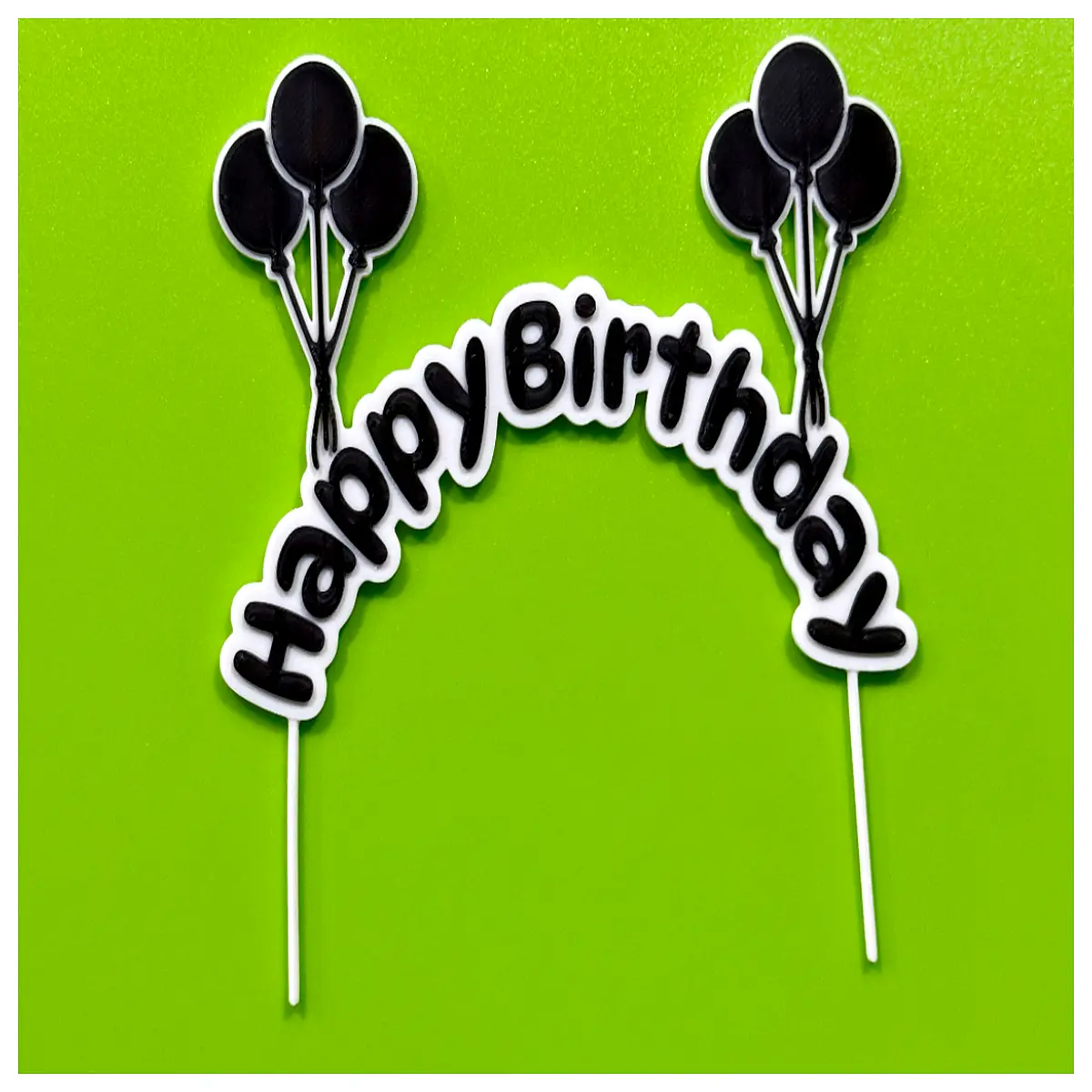 birthday cake toppers with candles and flags edible sugar flowers for party decoration