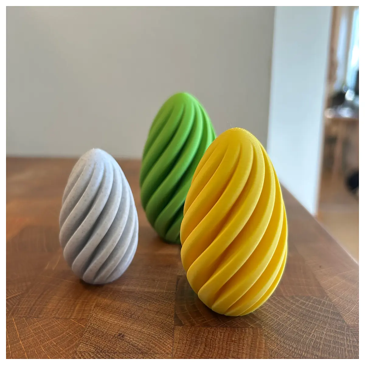easter spiral egg decoration spring holiday table centerpiece plastic resin craft