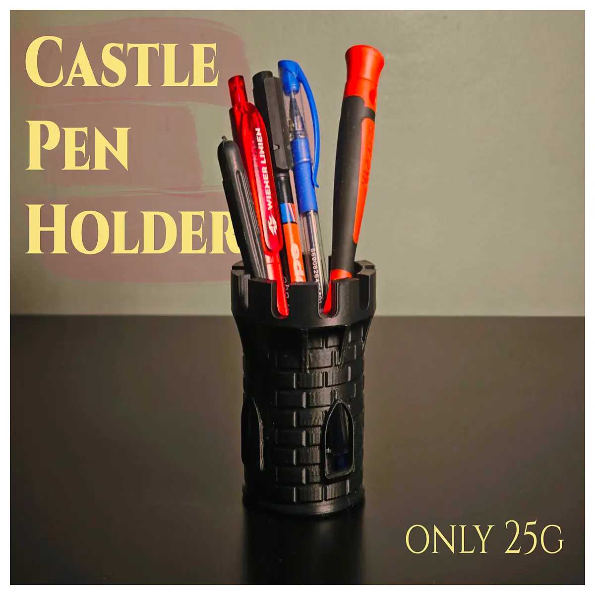 medieval castle pen holder desk organizer fantasy knight stationery storage medievalia gifts for boys