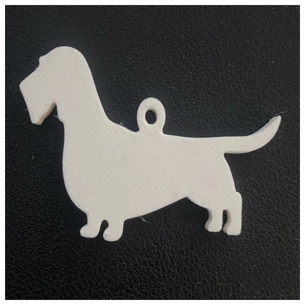 cute dachshund keychain with hard bristles sausage dog pendant for bags