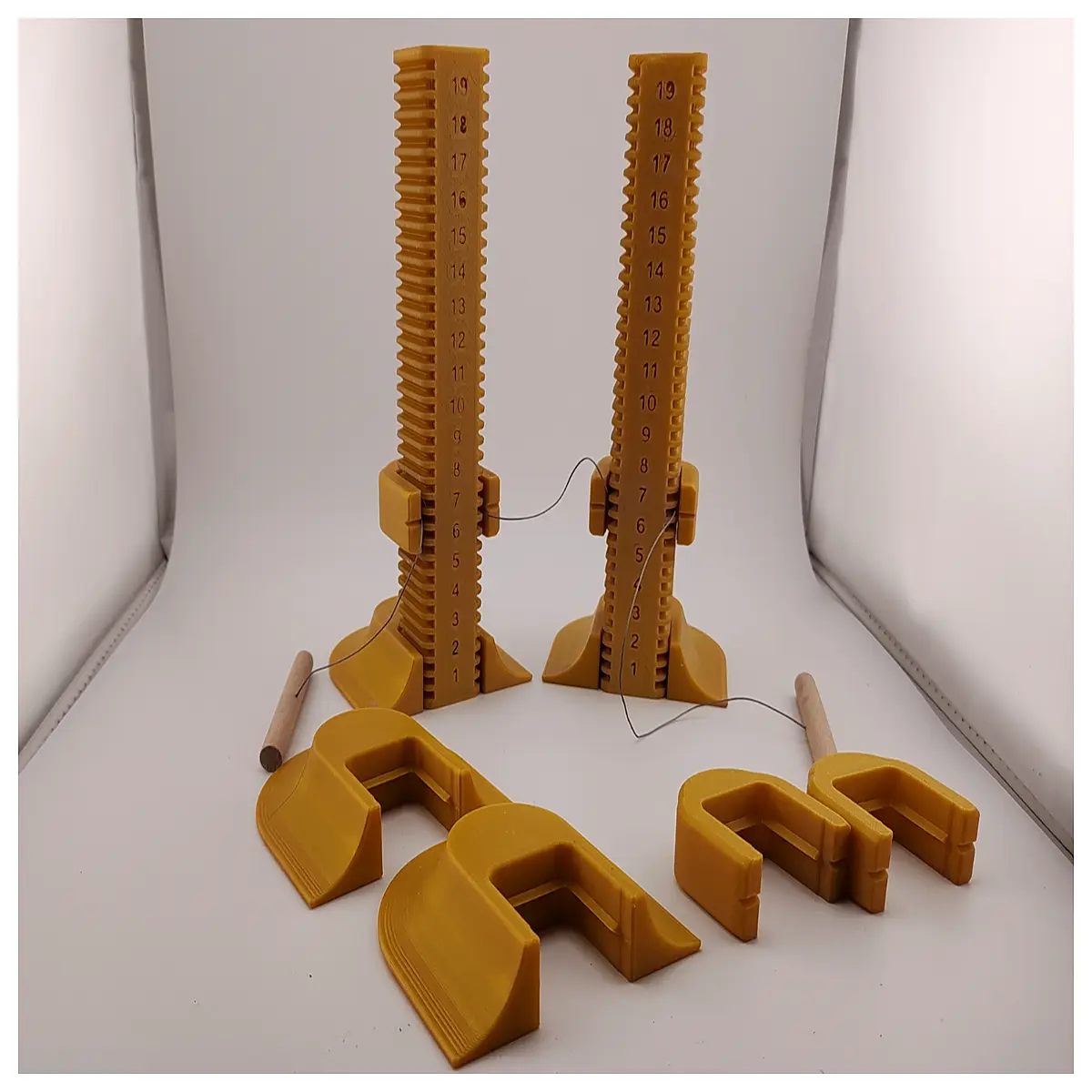 clay slab roller cutter guide 5mm spacing metric ruler for pottery making
