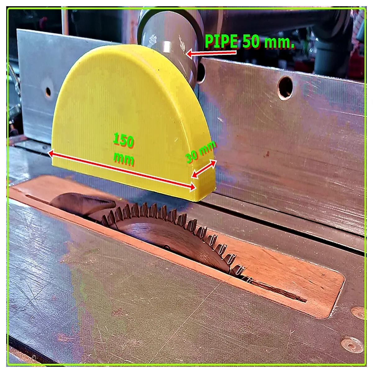 table saw collector without portable shop vac for woodworking debris collection