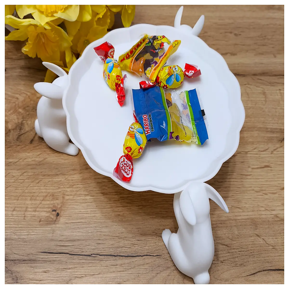 easter bunny serving tray centerpiece table decor spring holiday party supplies