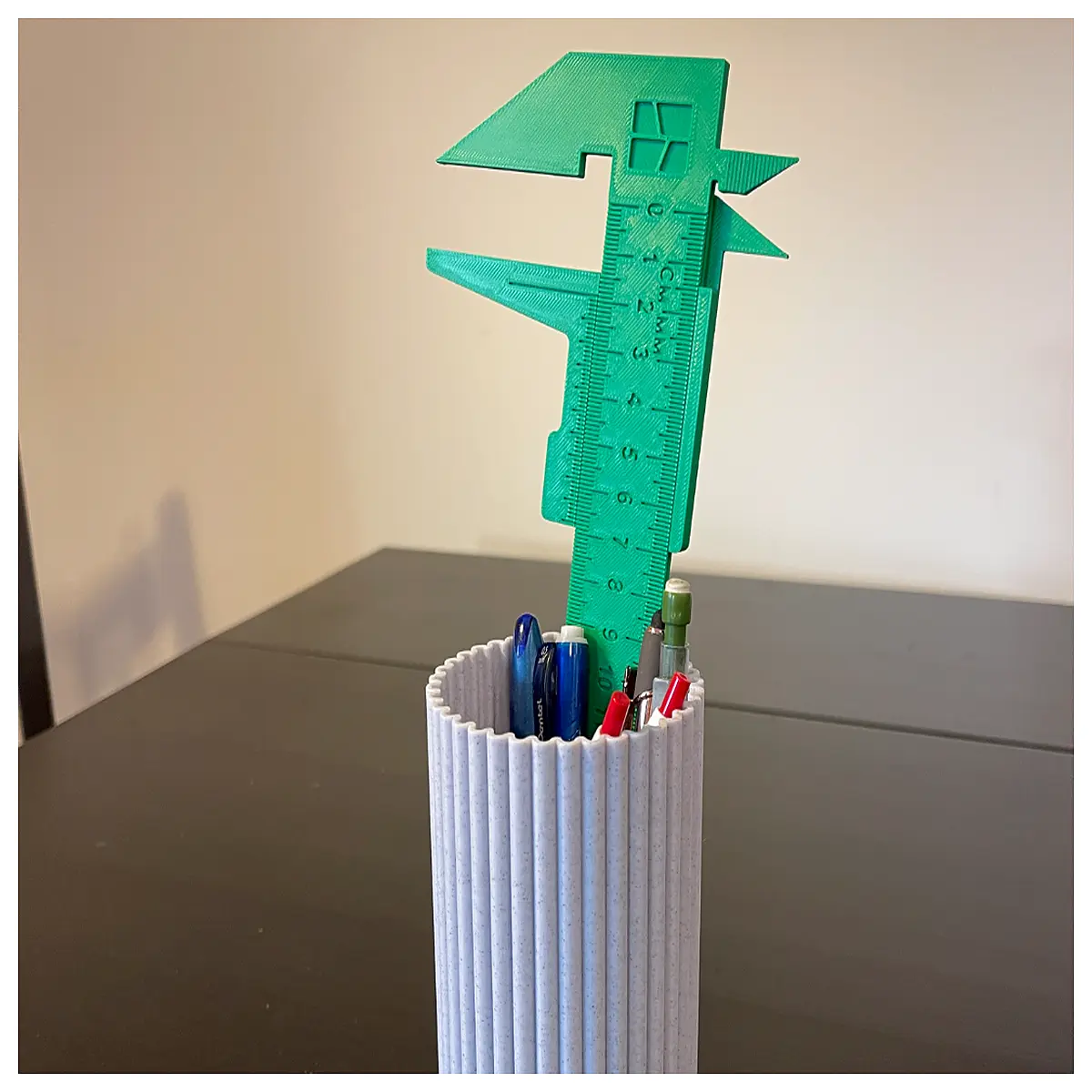 wooden pencil holder for desk pen cup organizer storage box cute cartoon stationery container