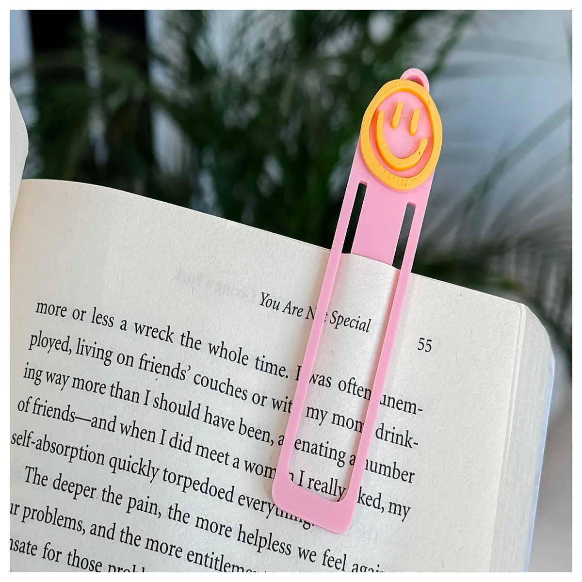 inspirational metal bookmark with smiley face quote positive vibes reading accessory for students teachers