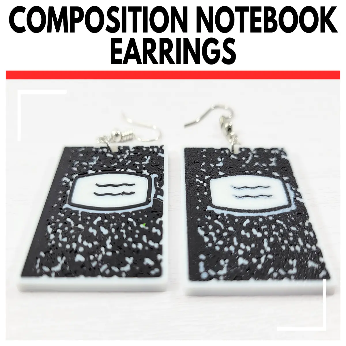 vintage essay notebook earrings teacher appreciation gift writing themed jewelry for educators
