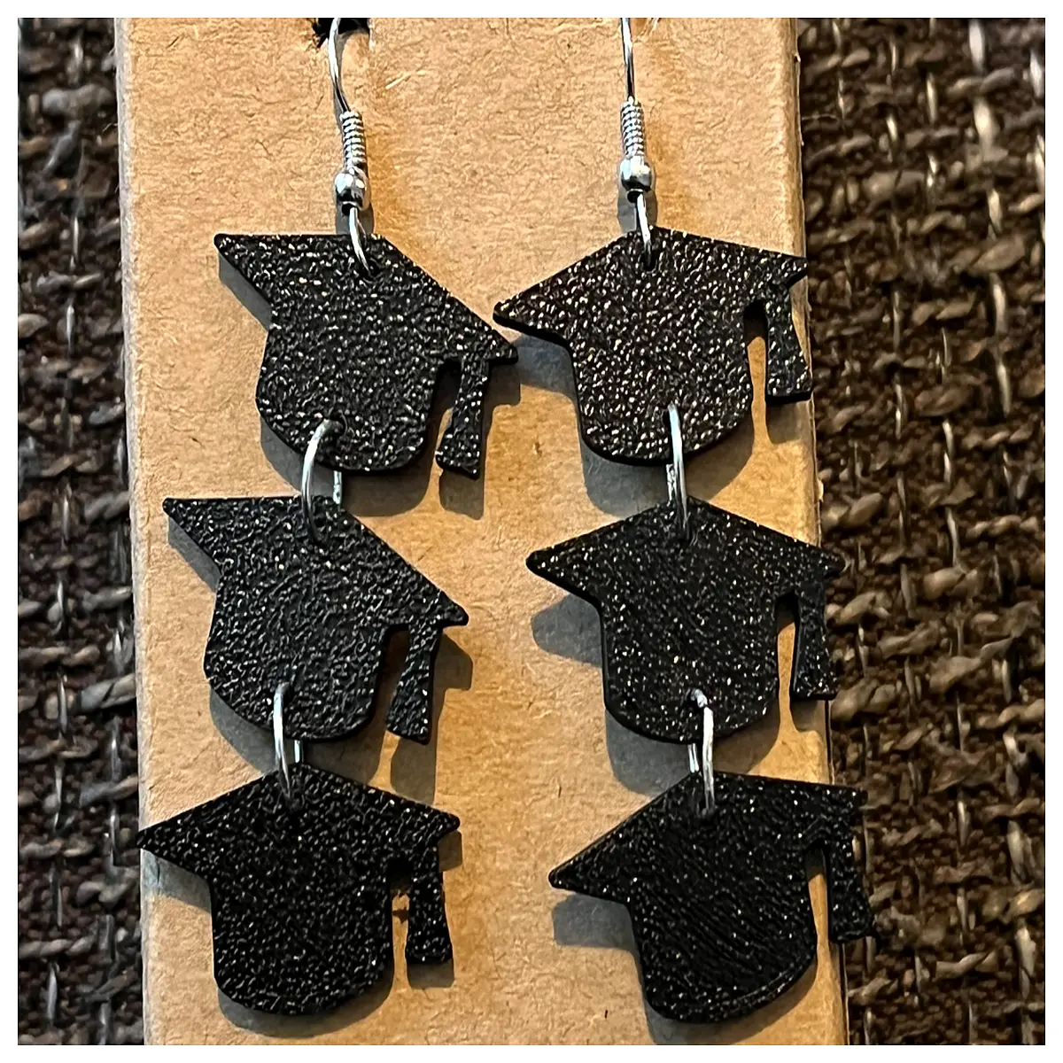 graduation cap earrings for class of 2024 funny diploma drop studs school spirit jewelry