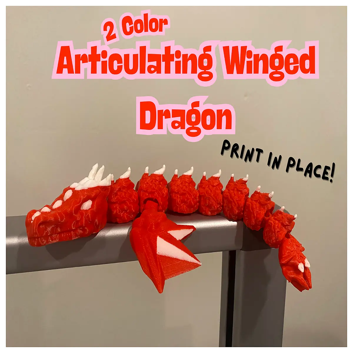 dual color movable pterosaur printed toy dinosaur figure for kids