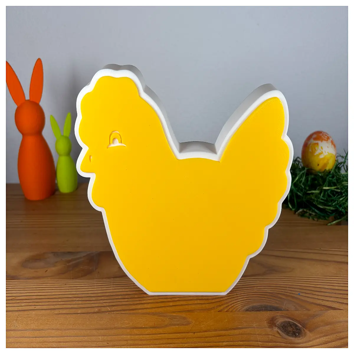 plastic hen and chicks figurine spring easter table decor home party supplies