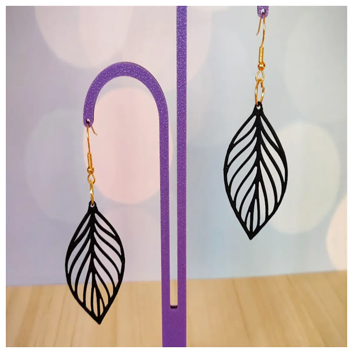 gold filled petal leaf drop earrings for women dainty floral jewelry nature inspired long dangling ear studs