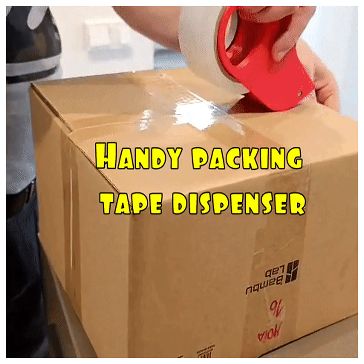 portable handheld tape cutter with blade box opener tool for shipping labels