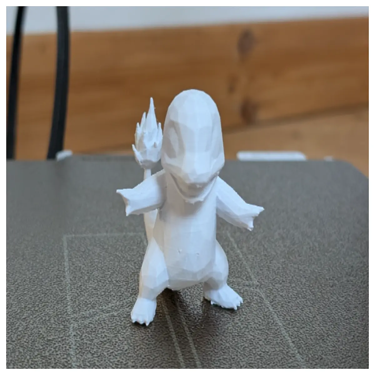 low poly fire dragon figurine collectible toy for desk
