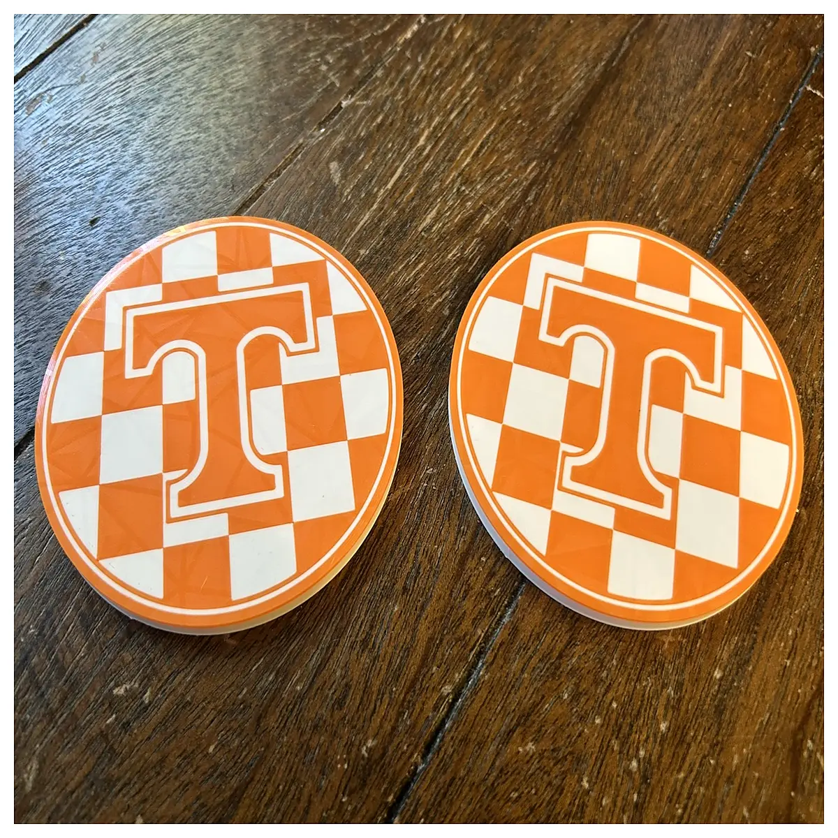 tennessee volunteers college coasters rubber non slip drink holders bar accessories game day party decor