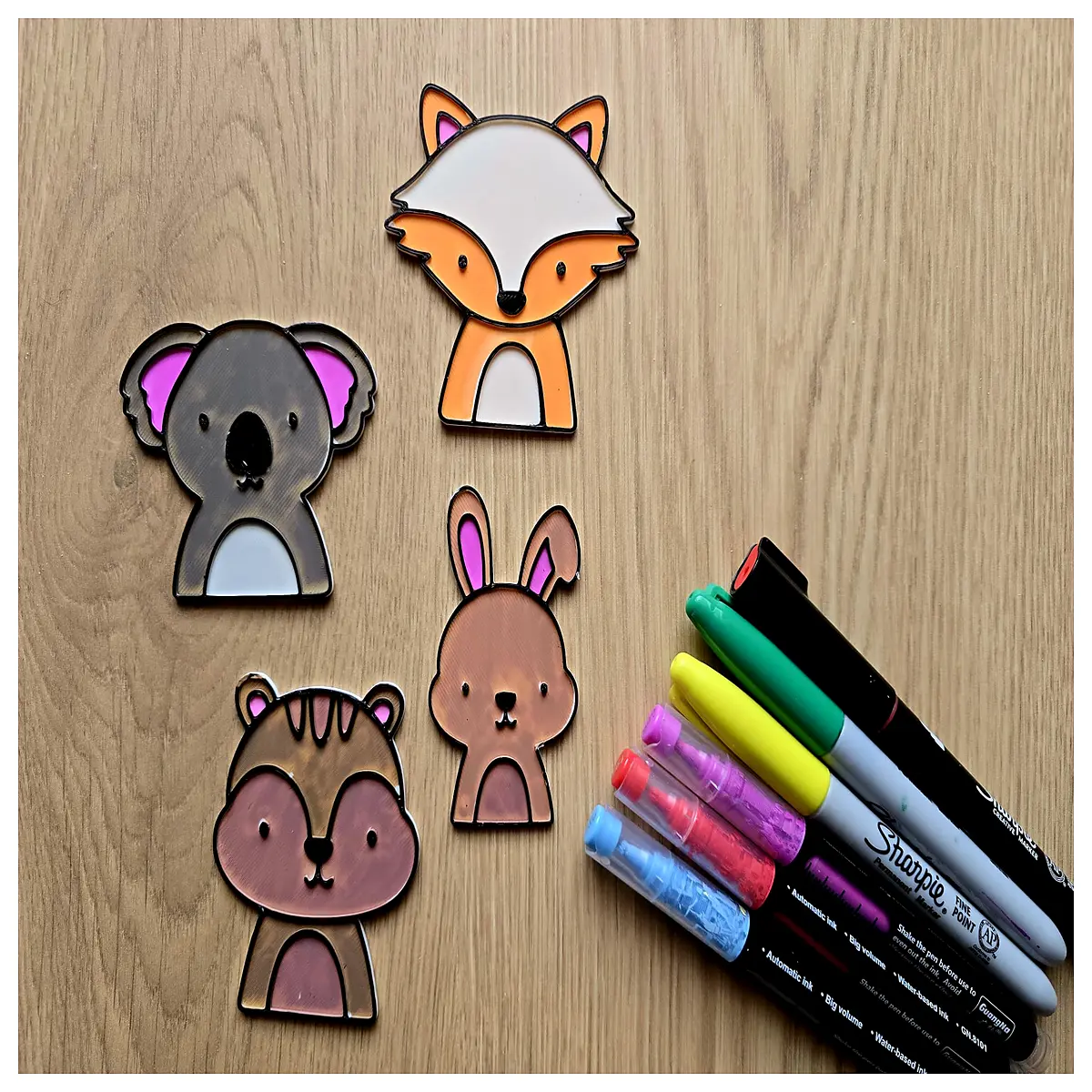 cute animal diy paint by number koala rabbit fox squirrel for kids adults beginner painting craft gift