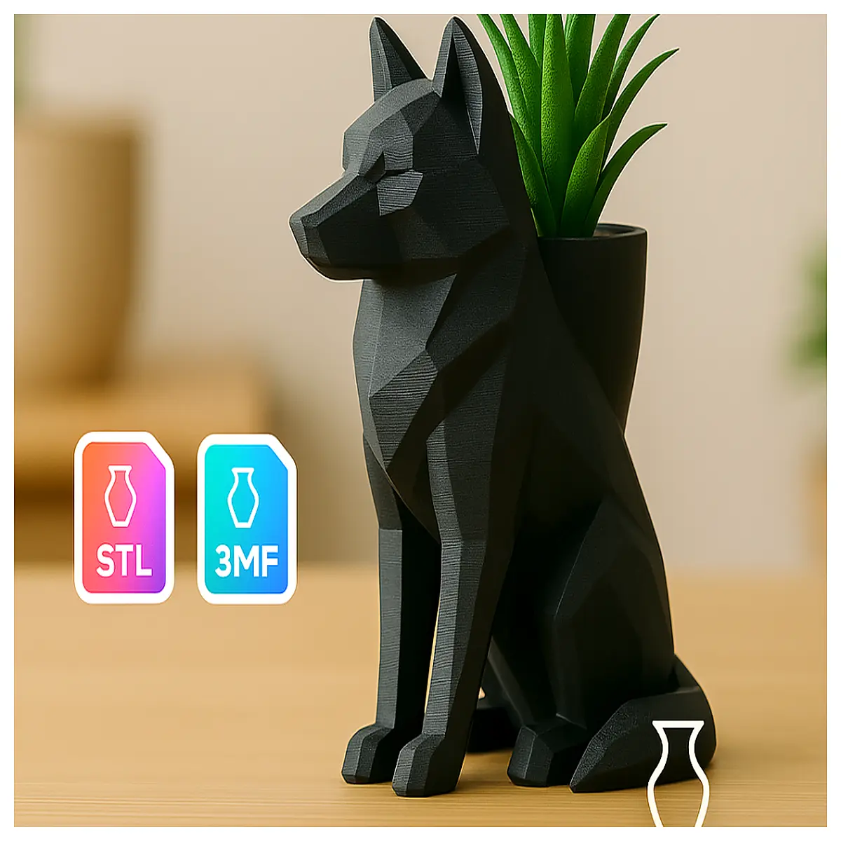 wolf planter pot for home decor wild animal statue garden ornament nature inspired sculpture indoor outdoor plant holder