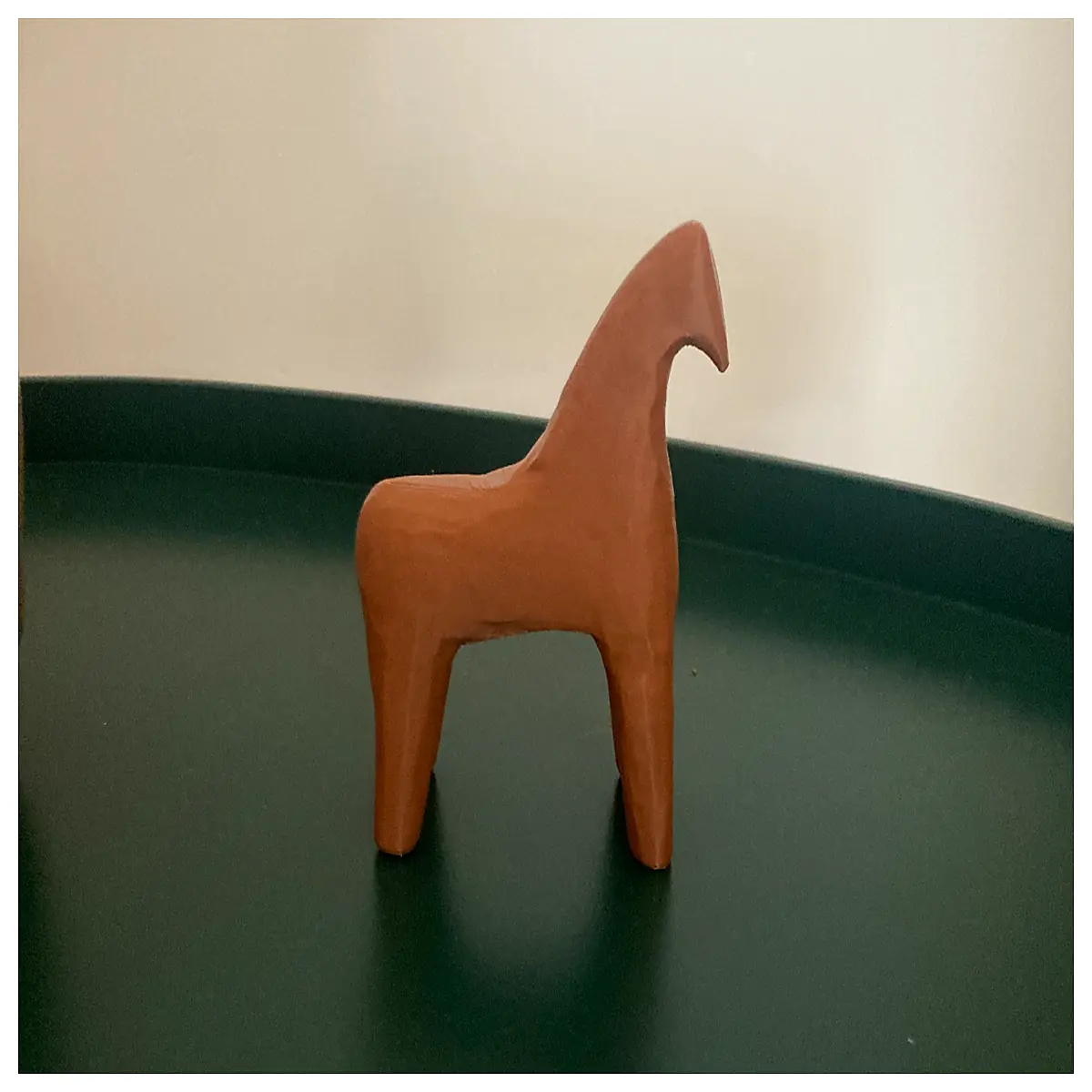 minimalist horse low poly animal character for game design