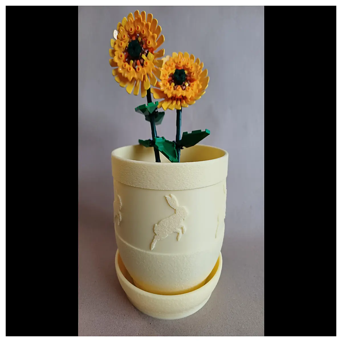 easter ceramic planter with drainage saucer for succulents and indoor plants spring decor