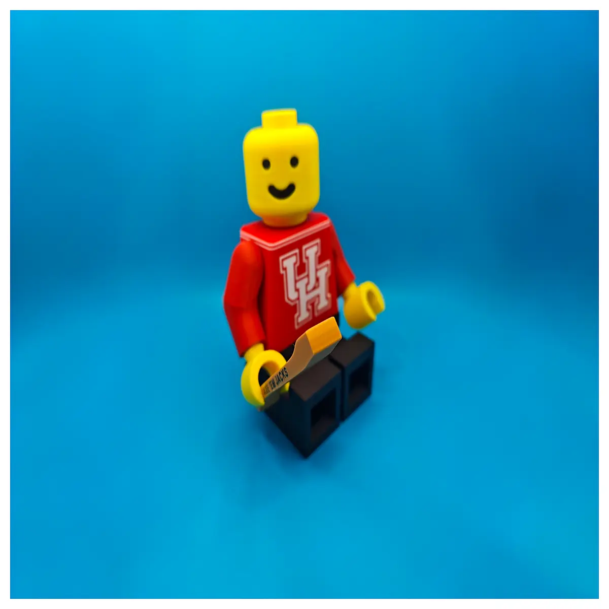 houston cougars style building blocks minifigures university sports team brick toys for kids and adults
