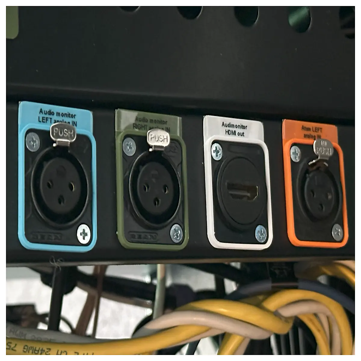d sub connector color coding wire identification labels marking system industrial electronics