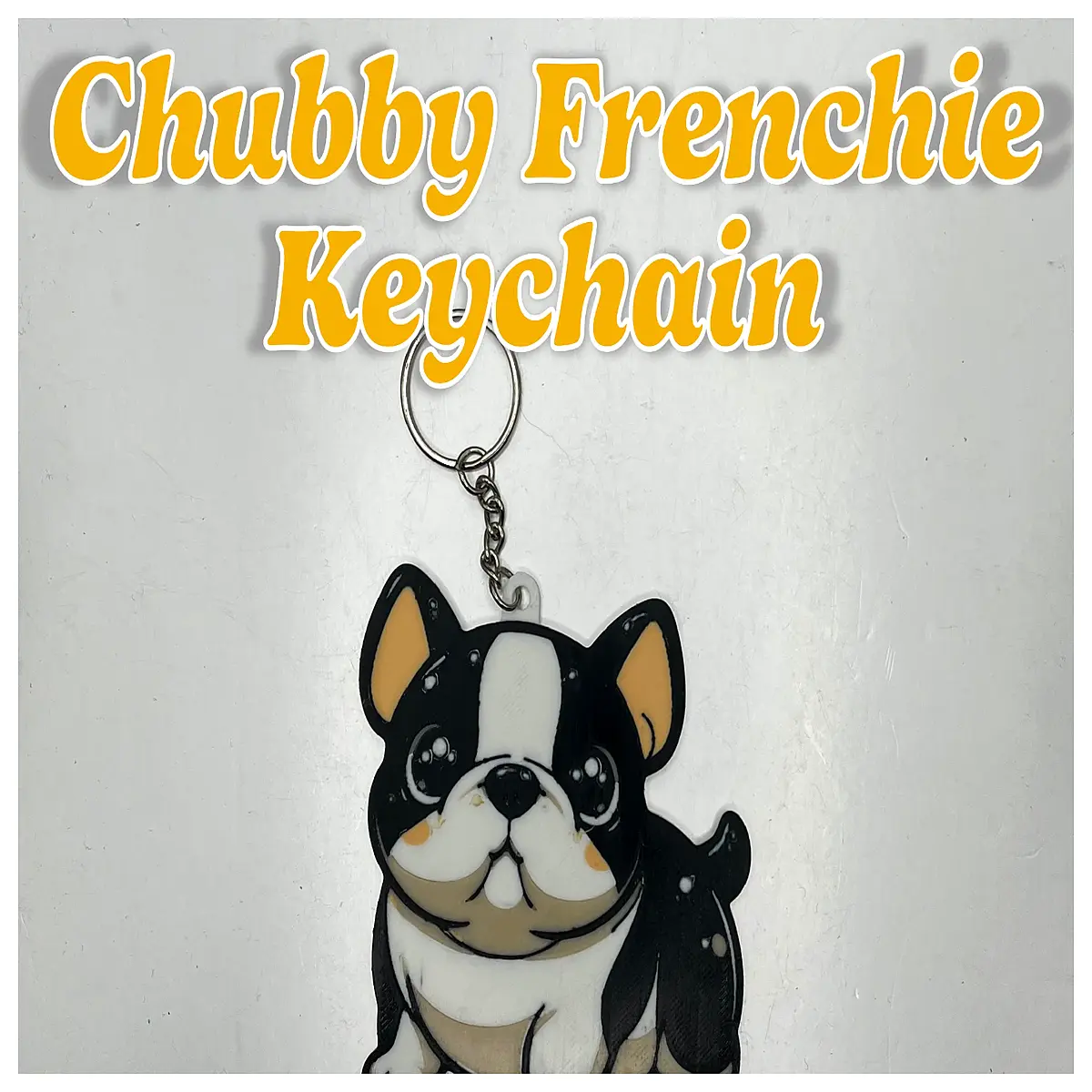 cute chubby french bulldog keychain plush soft toy bag charm dog lovers