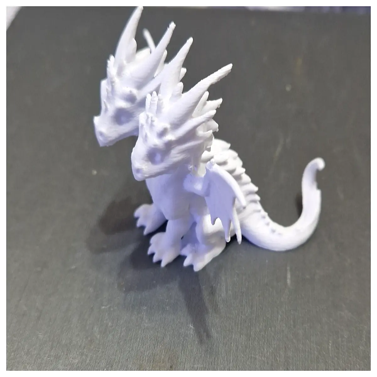 double headed dragon toy printed mini figure fantasy creature collectible figurine for kids and adults