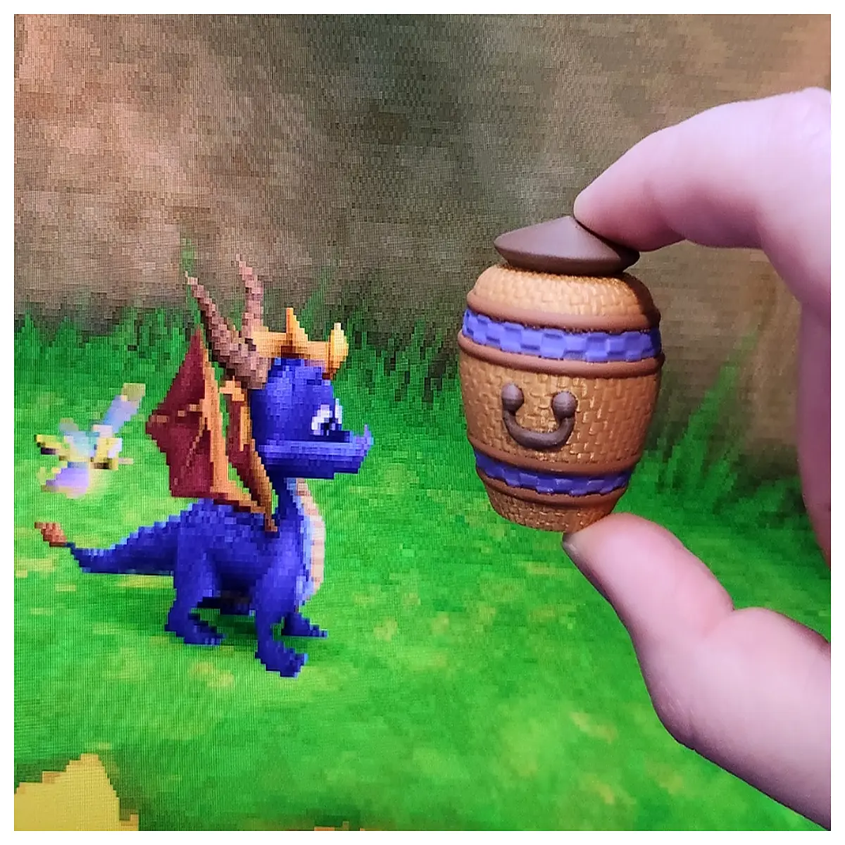 spyro basket with magnet variant for collecting coins and power ups in spyro reignited trilogy game accessories