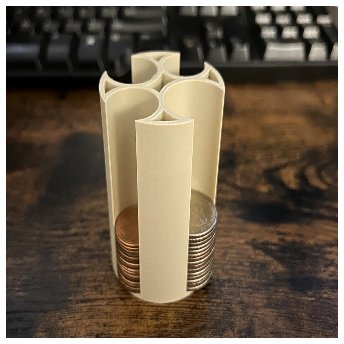stackable coin storage box organizer for pennies nickels dimes quarters plastic currency sorter