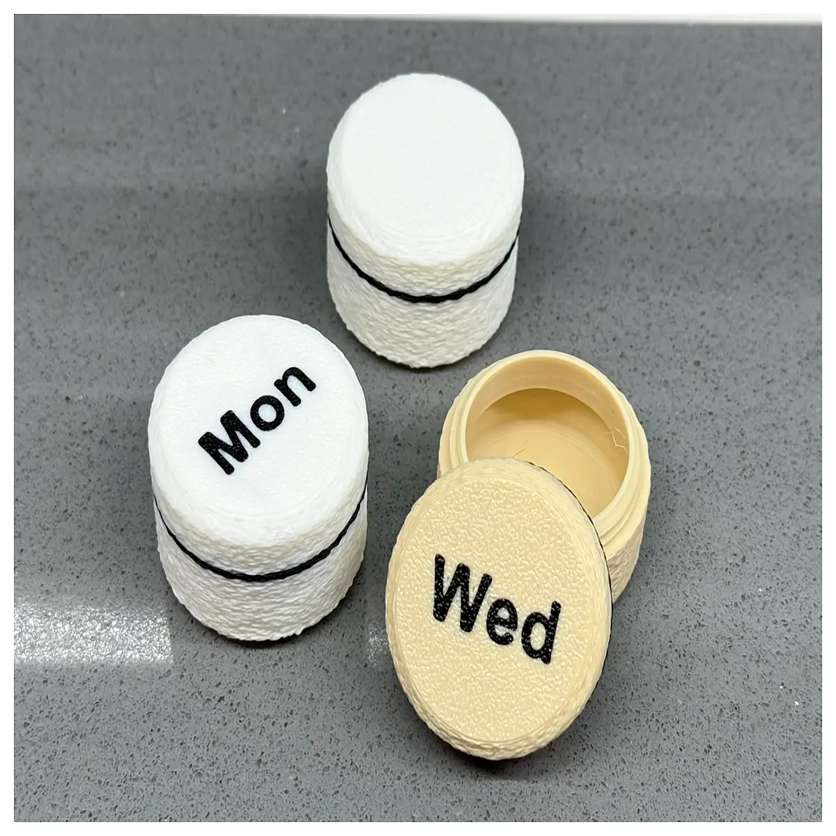 weekly pill organizer with date labels daily medication box for seniors large mouth medicine container with time slots