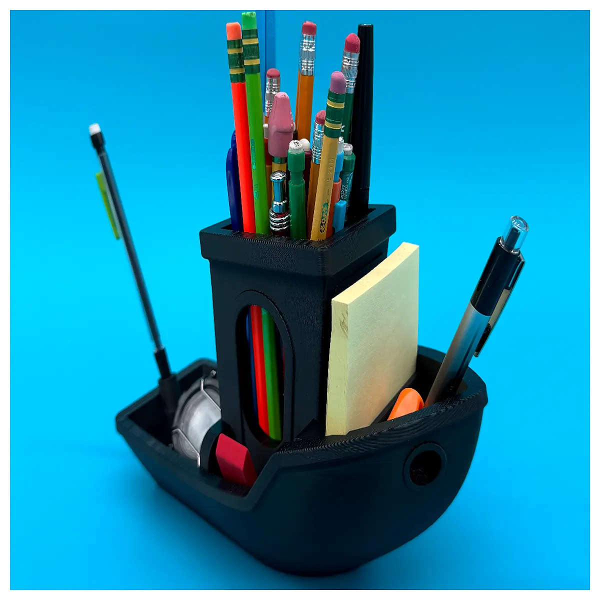 desktop organizer with compartments for pens and office supplies cable management box desk accessories storage tray