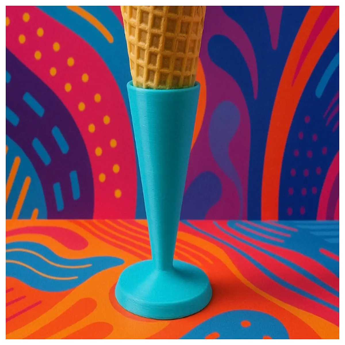 ice cream cone holder 130mm x 50mm acrylic rack for bakery shop counter sweet treats organizer