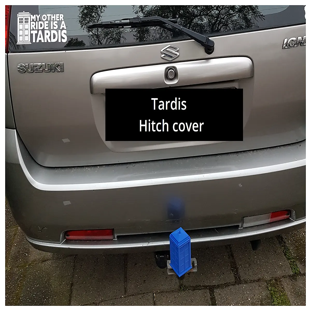 doctor who tardis hitch cover tow ball cap mystery box car trailer accessory