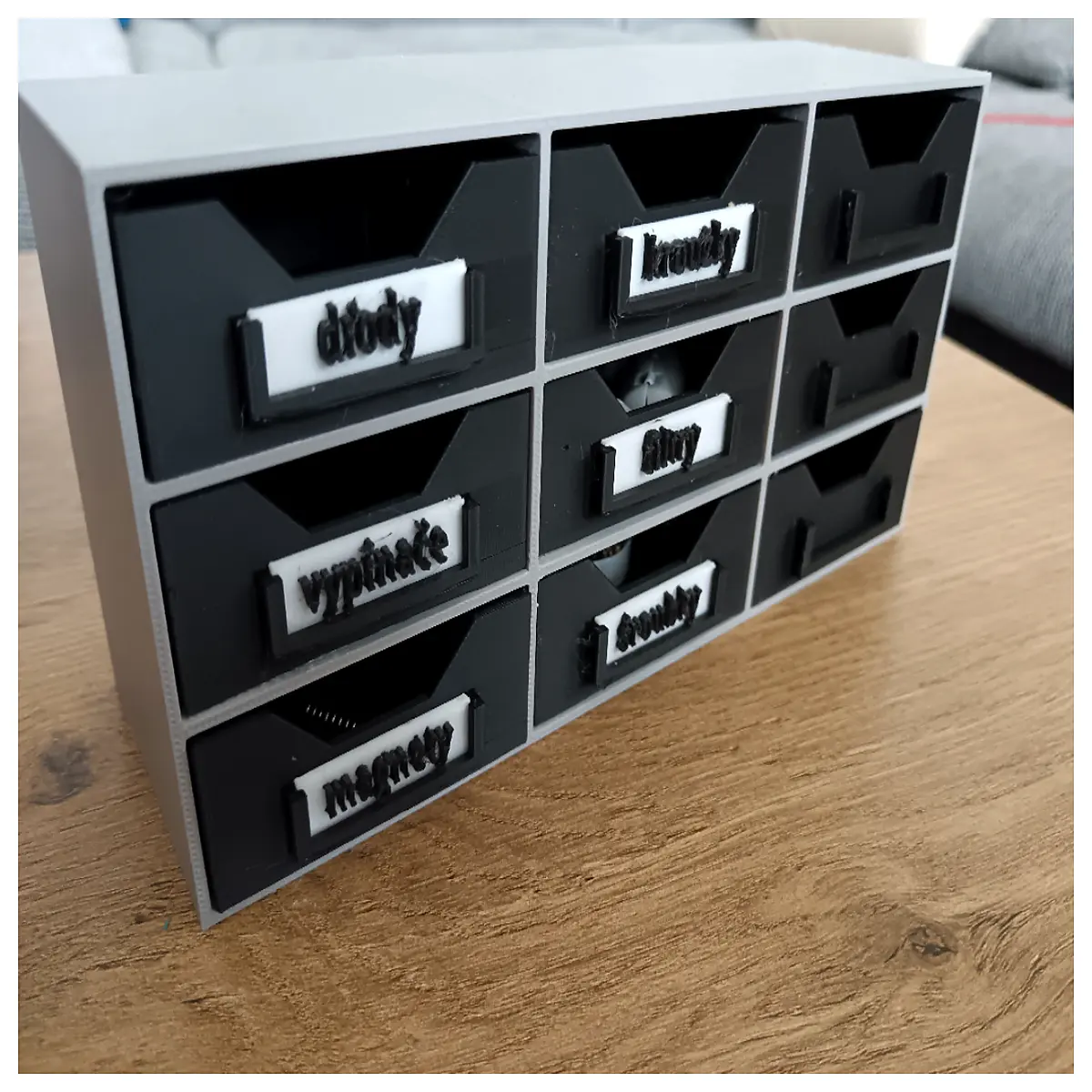 small parts organizer box with compartments for screws nuts bolts hardware storage workshop tool chest drawer inserts