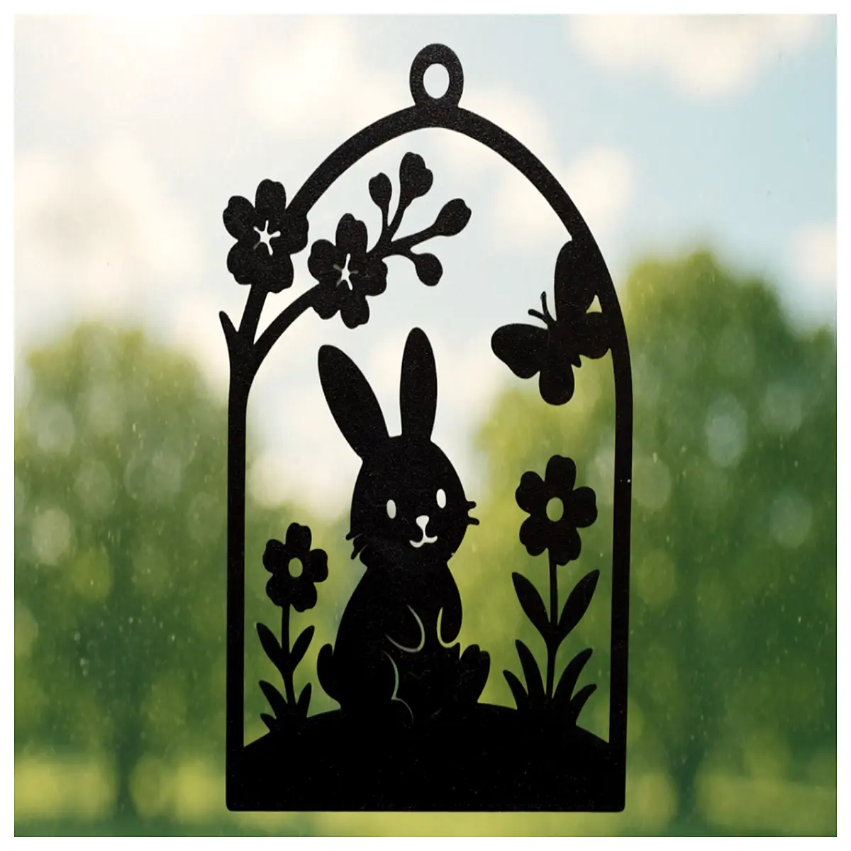 spring garden easter bunny window clings vinyl decals home decor holiday party supplies