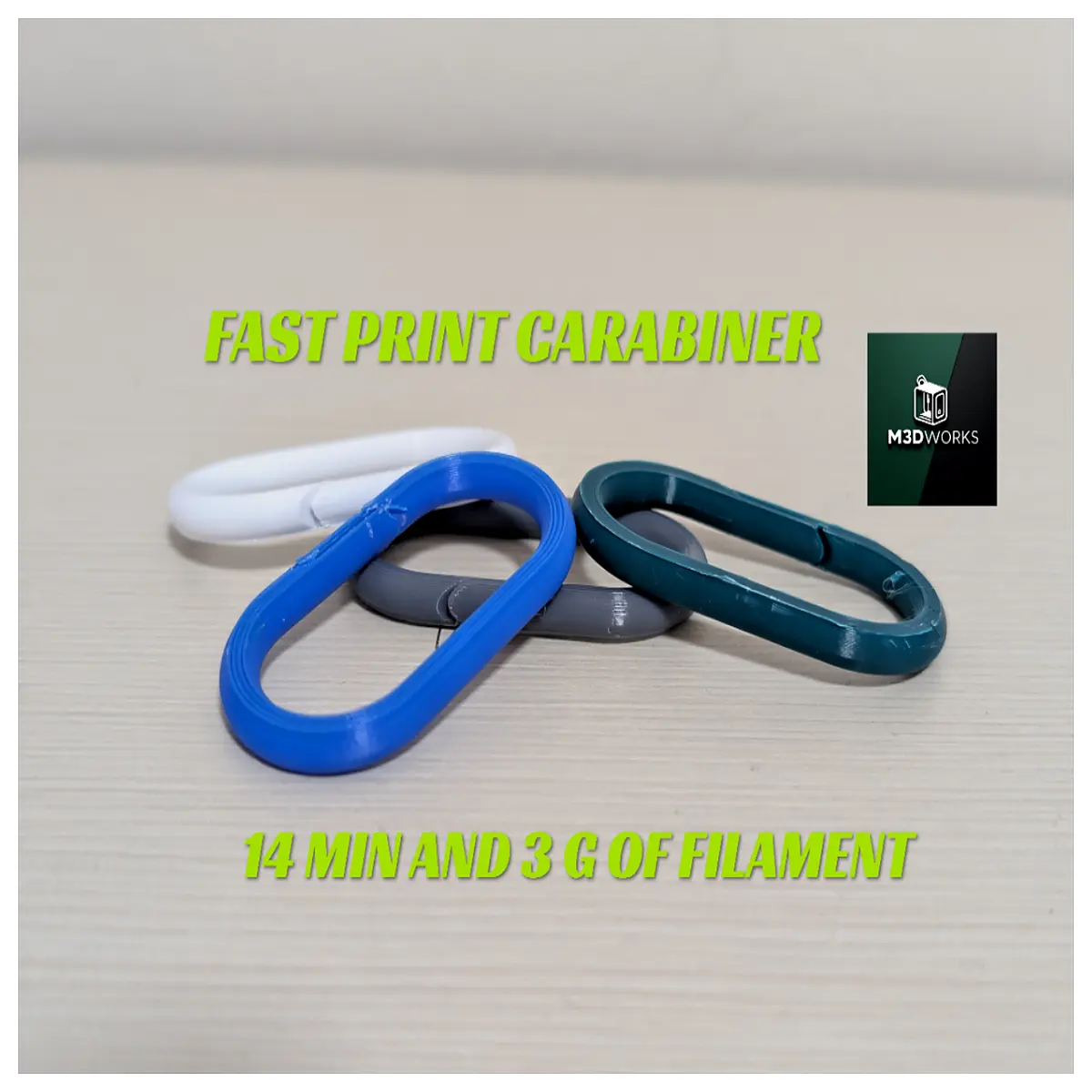 quick clip carabiner keychain with built in printer for instant label printing on gear