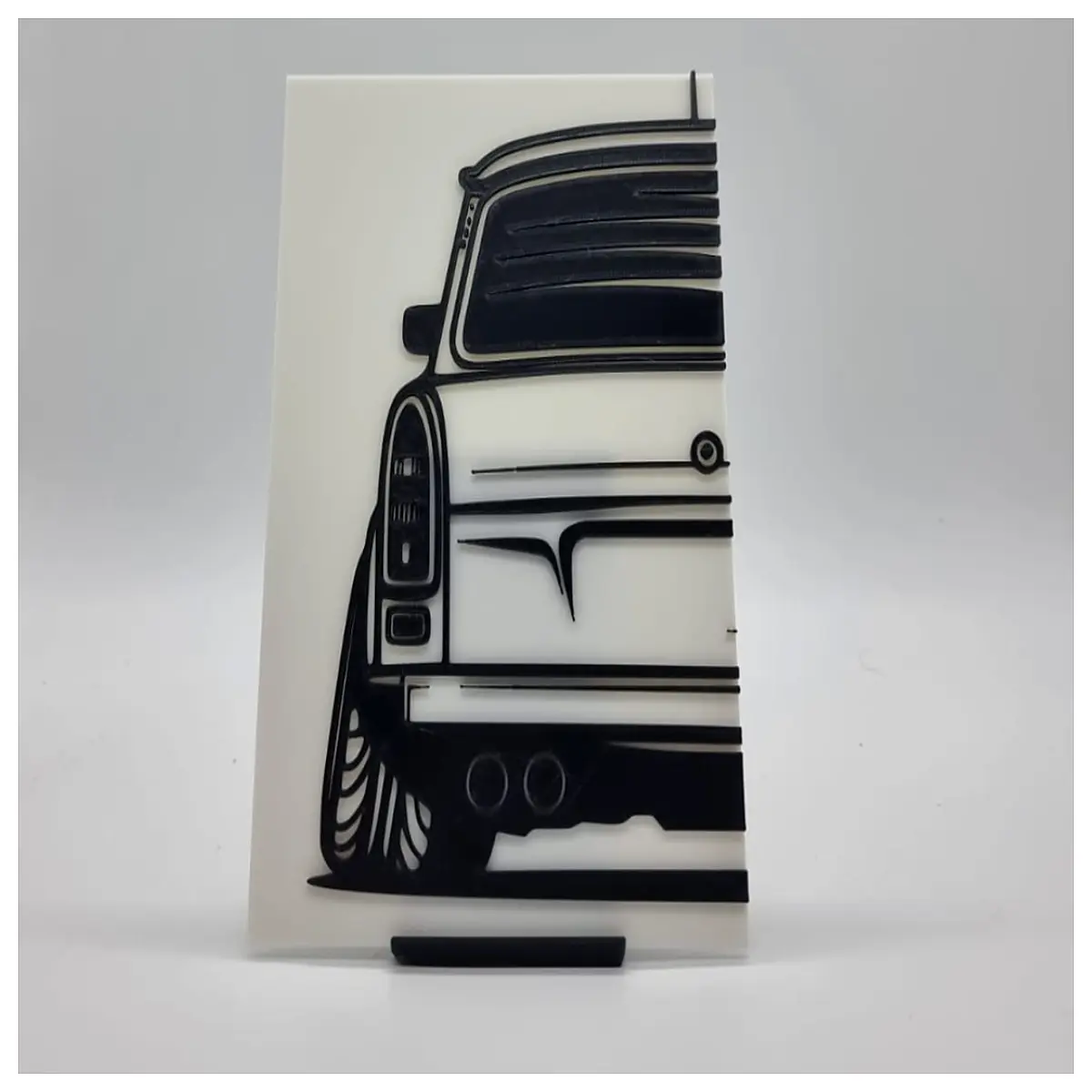 vintage trabant 601 wall art print retro car poster abstract canvas painting for garage man cave decor