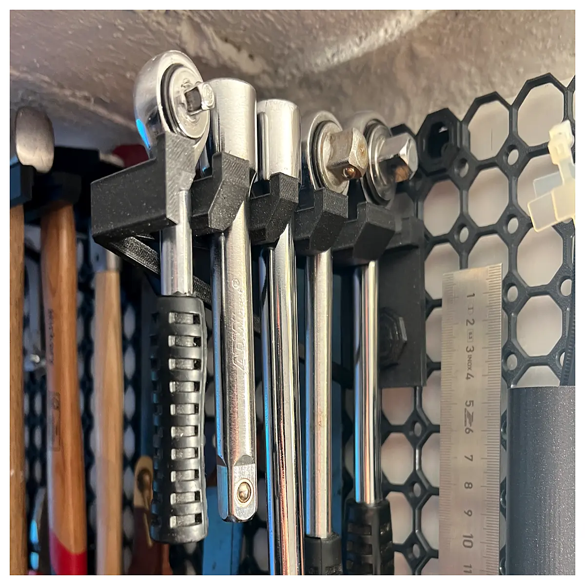 multi function board ratchet wrench holder bracket organizer storage mount for garage workshop tools