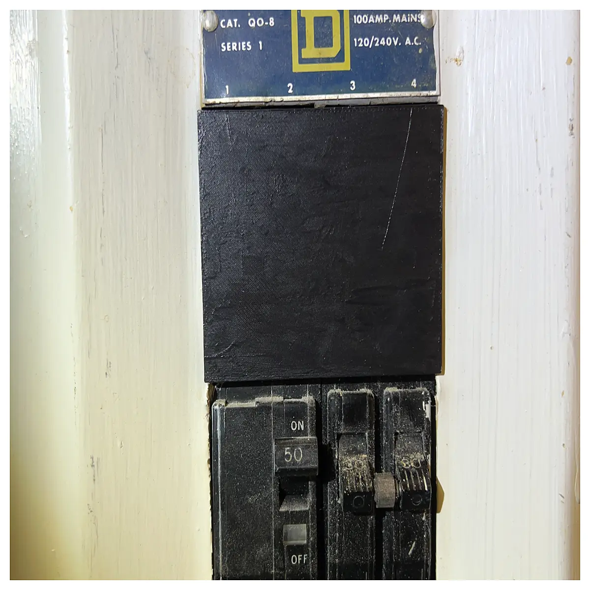 schneider qo panel filler blank plate 120v 240v breaker space cover for electrical box retrofit