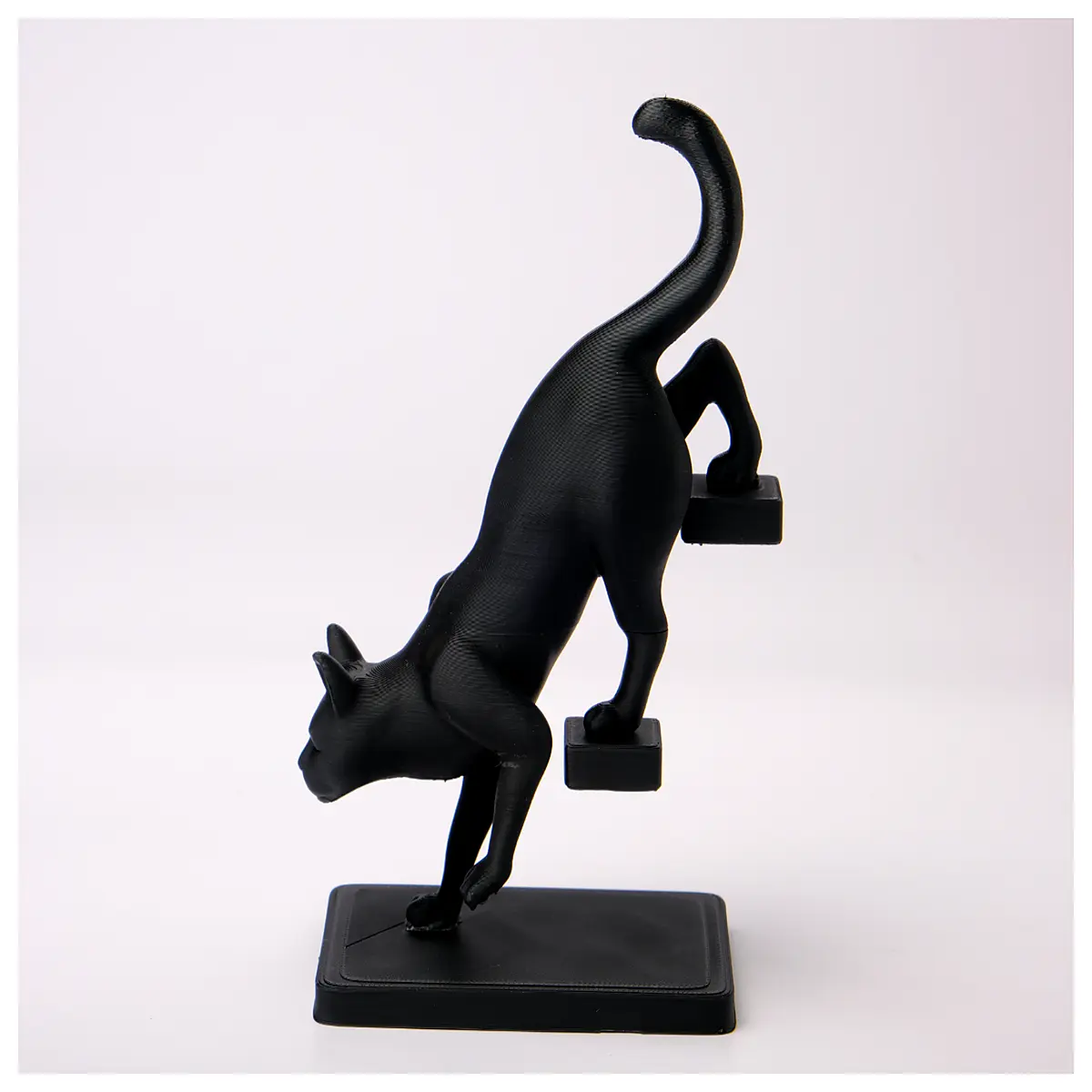 abstract minimalist cat sculpture modern home decor sleek geometric feline statue for shelf contemporary art piece living room accent