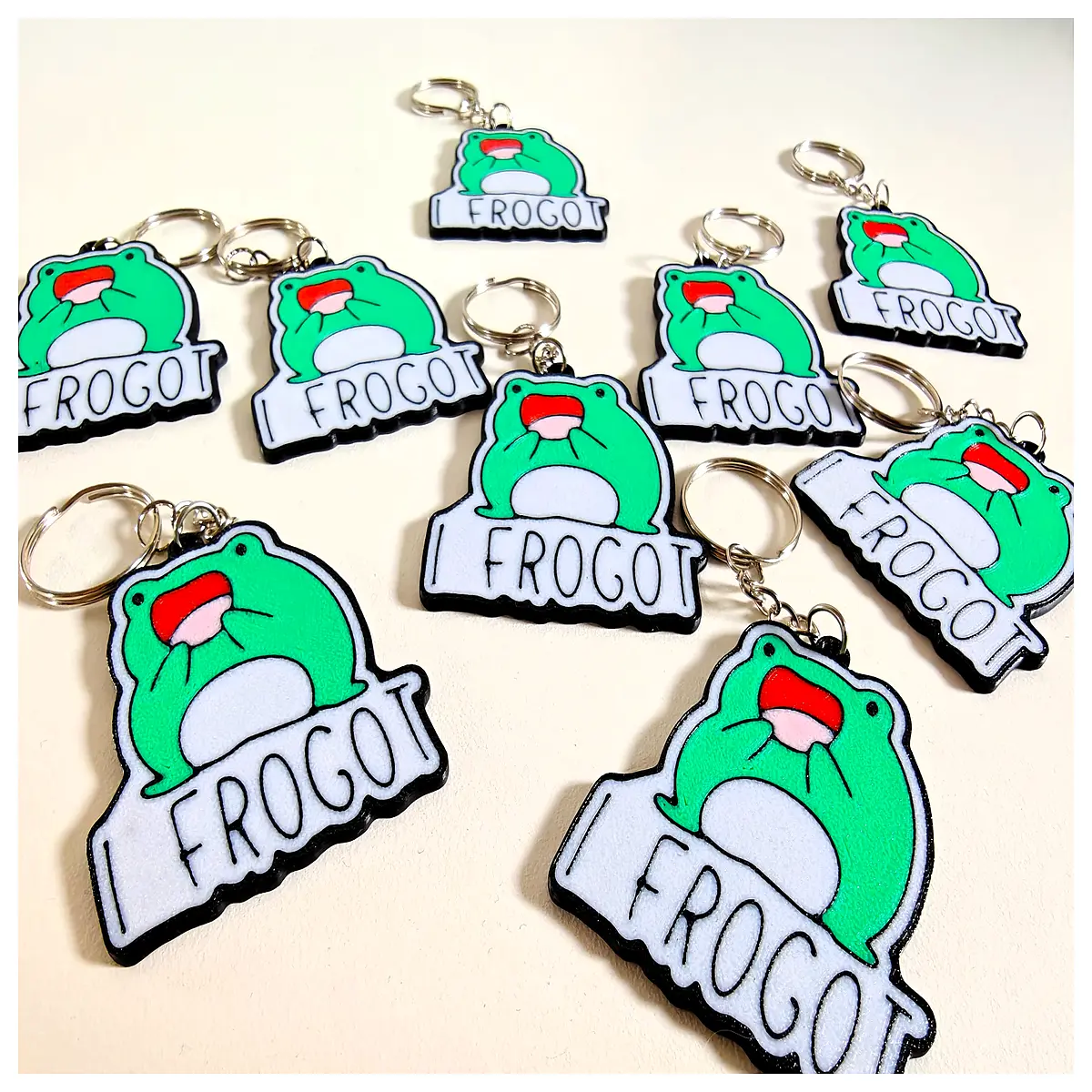 forgotten keychain funny lost item reminder cute animal keyring