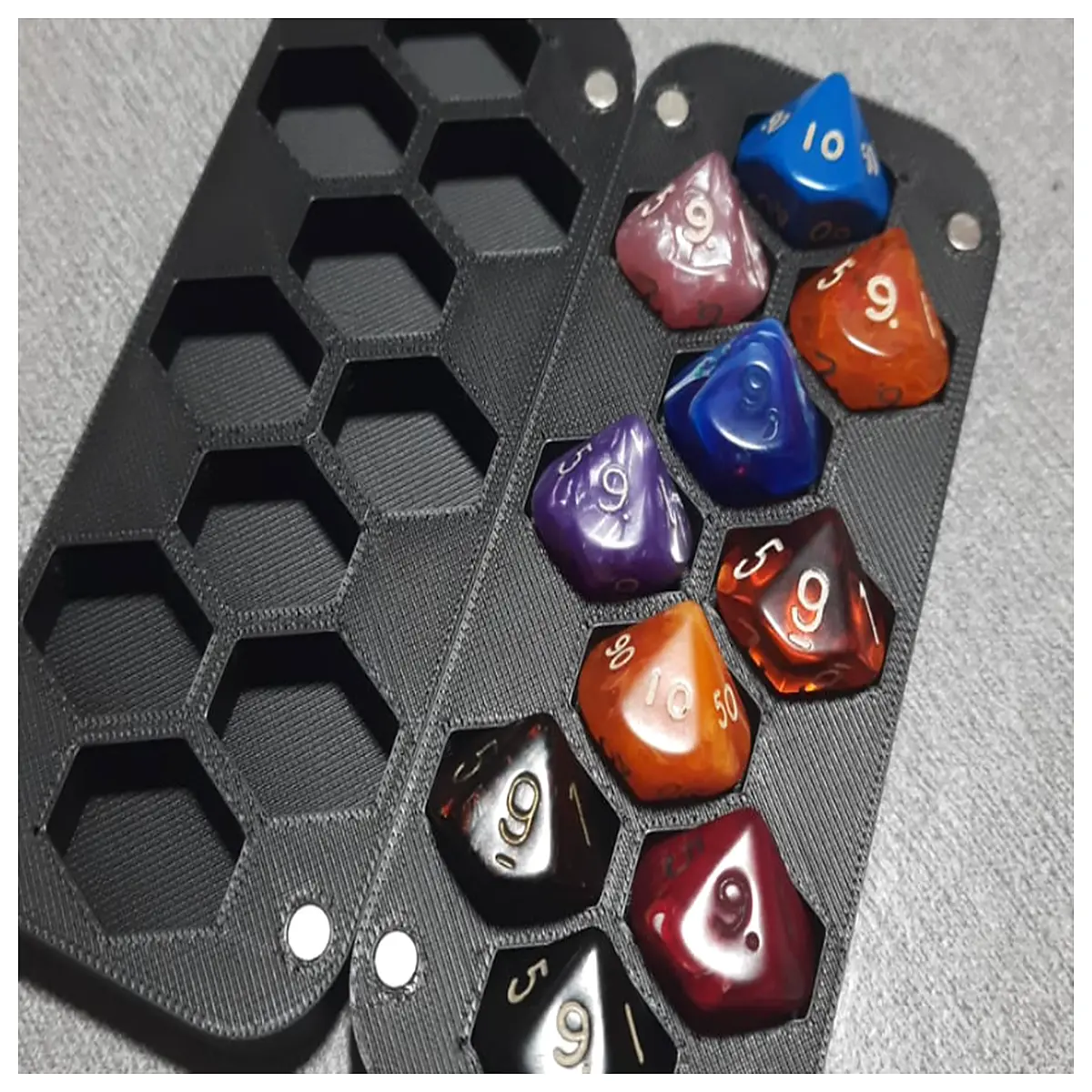 d10 dice tray anti roll silicone mat for tabletop rpg gaming accessories dnd polyhedral organizer