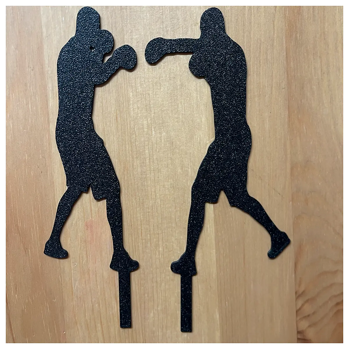 boxing cake topper boxing theme birthday party supplies boxer silhouette cupcake picks sports themed dessert decorations
