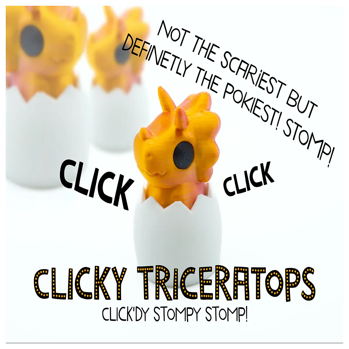 clickable triceratops fidget toy stress relief it dinosaur sensory tool for kids anxiety