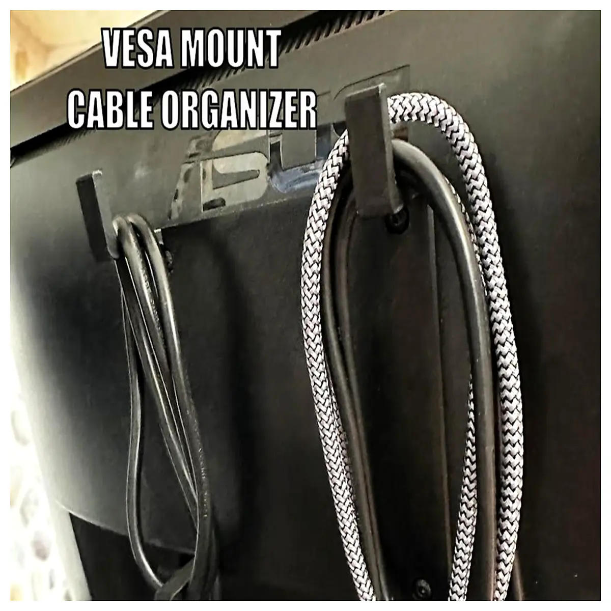 monitor arm cable management clips vesa mount wire organizer for pc setup
